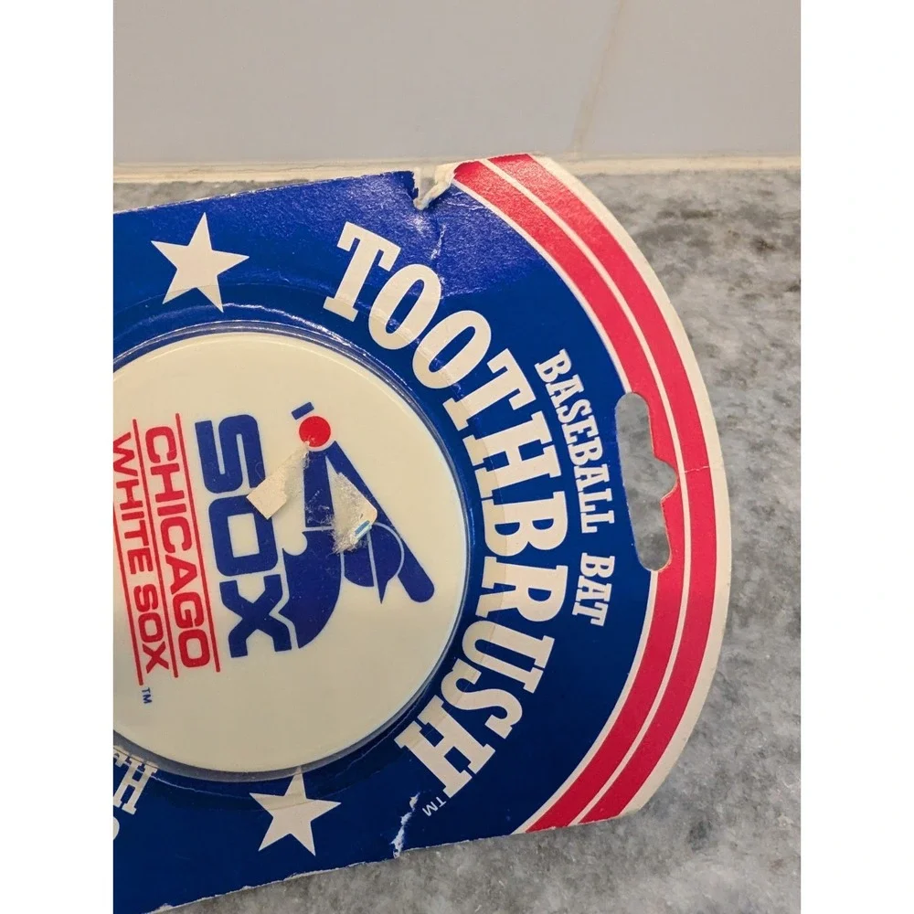 Vintage 1986 Chicago White Sox Baseball Bat Toothbrush & Holder Dave Winfield Ad